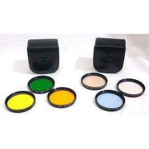 HOYA 55.0s 6 PHOTOGRAPHIC FILTERS 81A 82A Skylight 1A O-G Y-K2 G-X1 in Pacoflex
